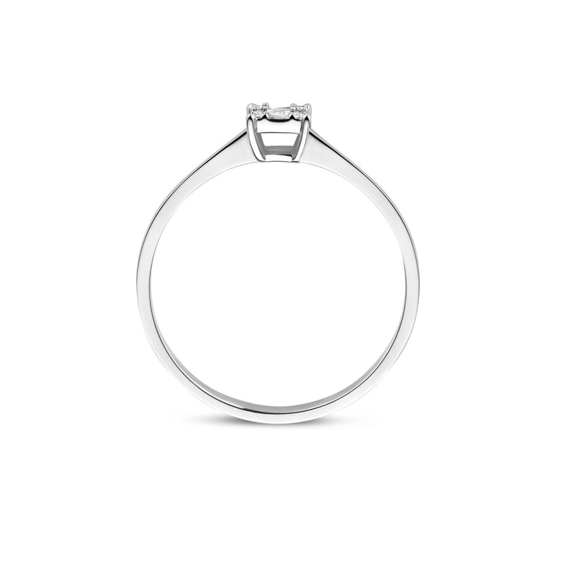 Isabel Bernard De la Paix Maxime bague en or blanc 14 carats avec diamant 0.13 ct IBD330042-54-zoom-