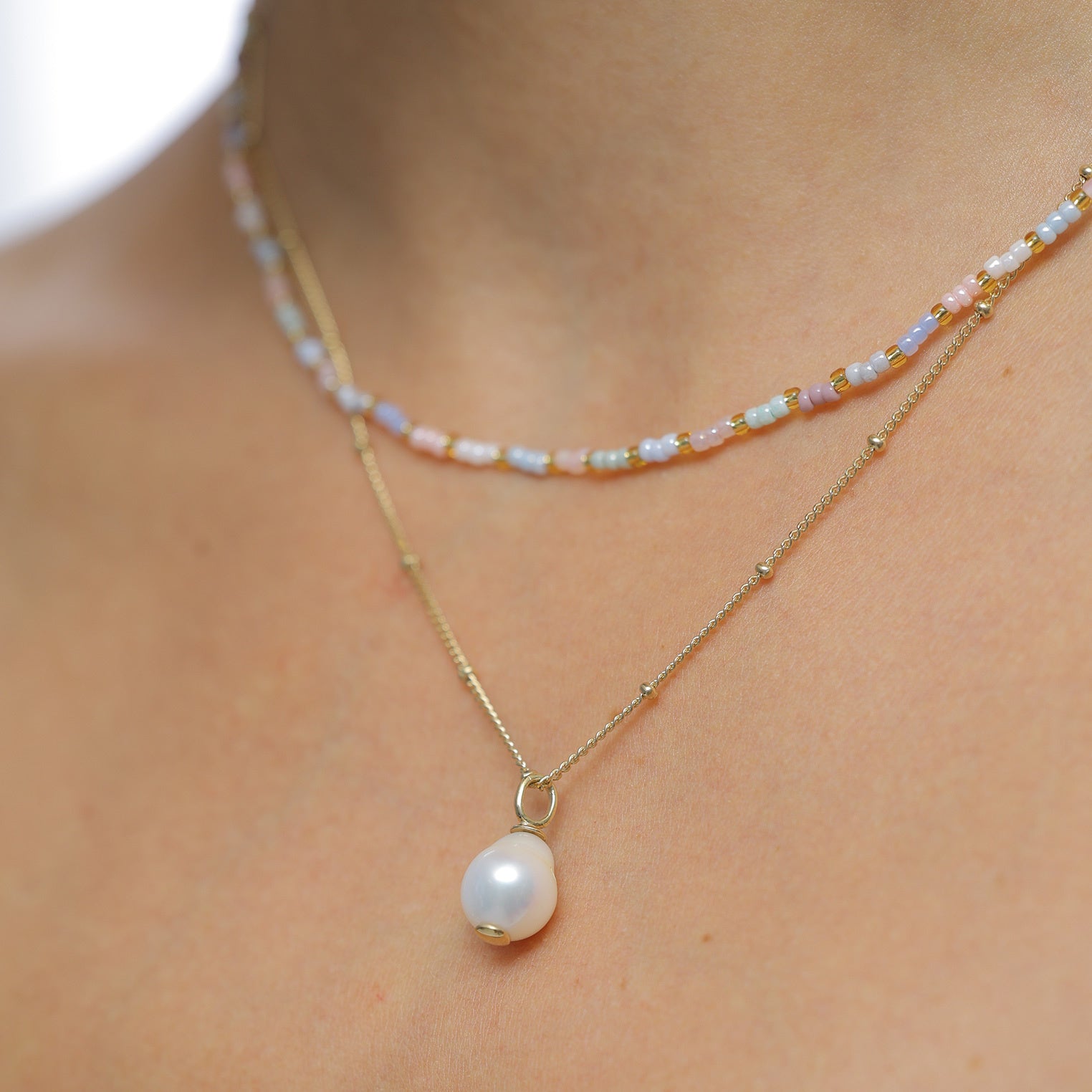 Elli 925 Sterling Silver Layered with Pearl 2004-BF-0008209-001