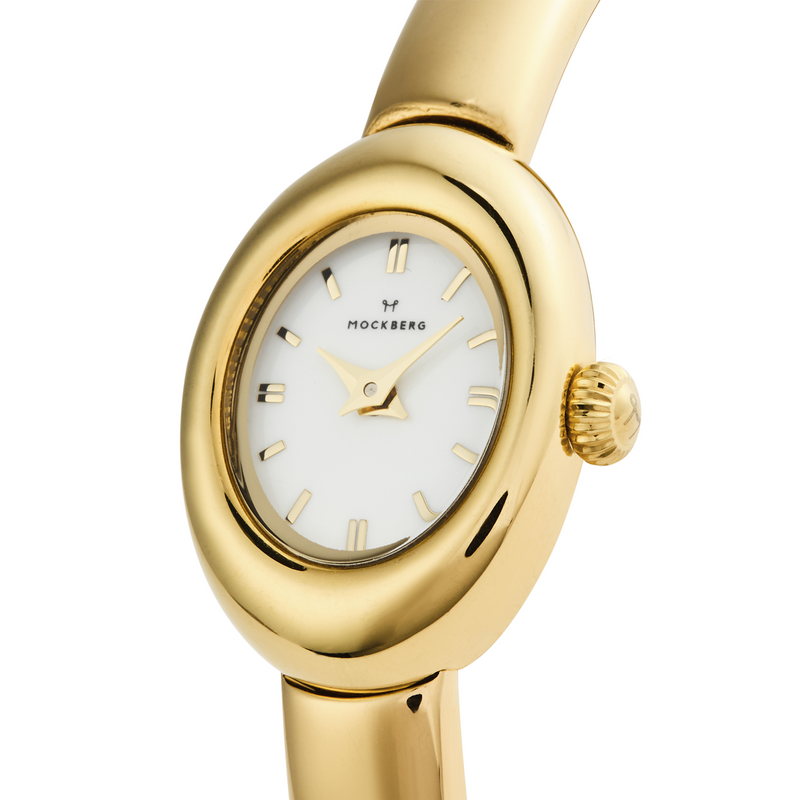 Mockberg Belle Oval Petite Gold Large Bangle Women's Watch MB1771-zoom-