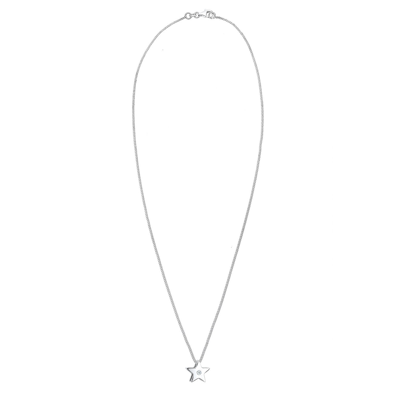 Elli 925 Sterling Silver Necklace with Diamond 2004-BF-0007689-001