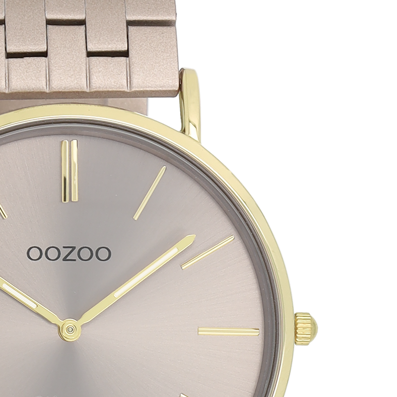 OOZOO Vintage Montre Femme Or et Taupe C20404-zoom-