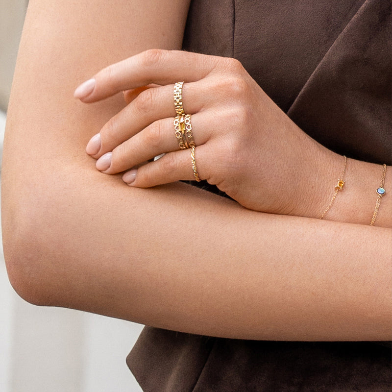 Jackie Gold Amalia 14 Karat Gold Ring JKR25.558.54-zoom-