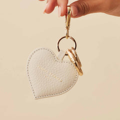 Isabel Bernard Honoré Faye Crème Calfskin Hart Key Pendant IB66001-070