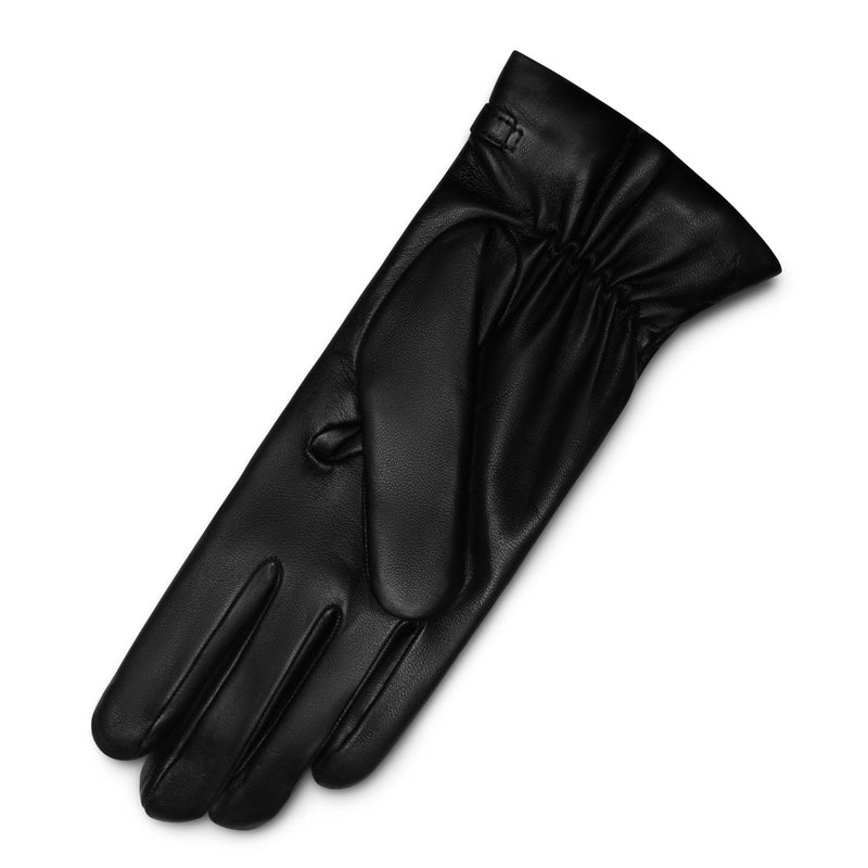 Isabel Bernard Honoré Gants en cuir de chèvre noir Marcelia IB67001-301-6.5-zoom-