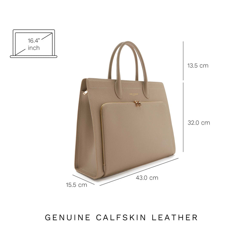 Isabel Bernard Honoré Sac à Main Taupe IB25038-zoom-