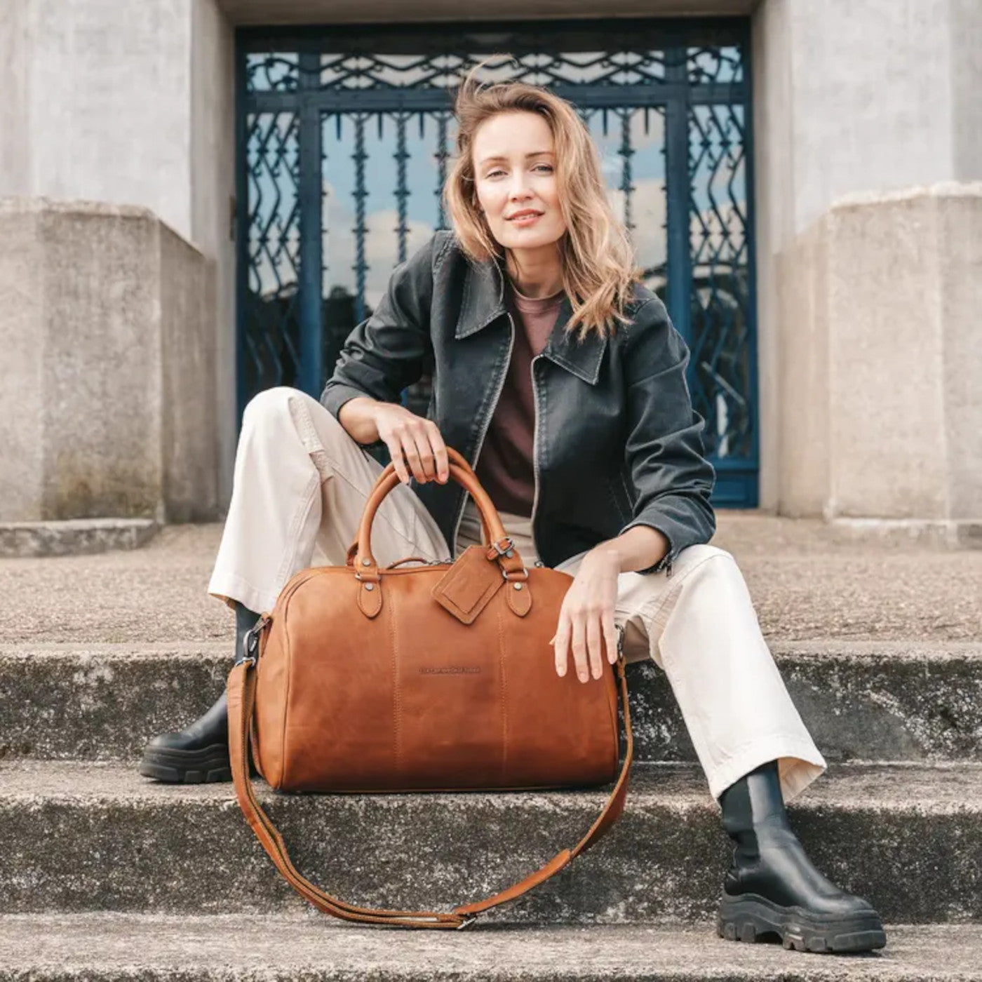 The Chesterfield Brand Liam Cognac Travel Bag C20.001331