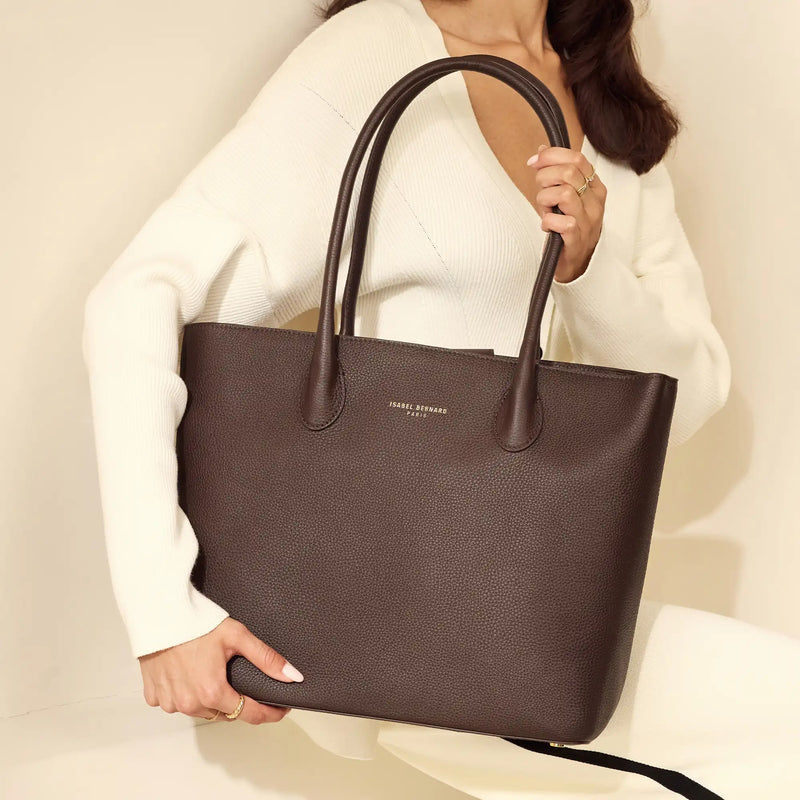 Isabel Bernard Cabas Lysanne en cuir de veau marron IB25089-zoom-