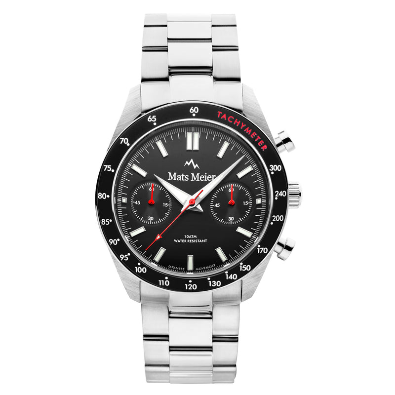 Mats Meier Arosa Racing Hommes Montre Argent MM50010-zoom-
