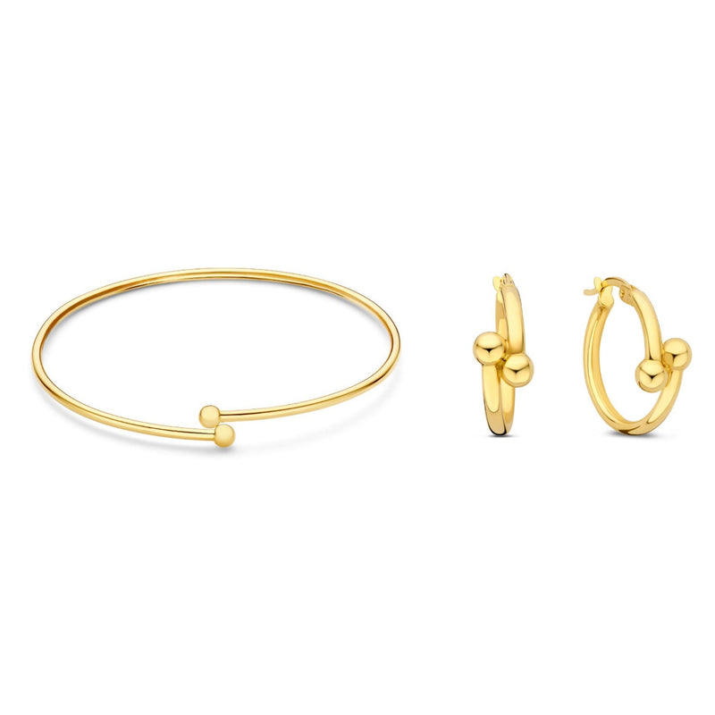 Isabel Bernard Cadeau d'Isabel Coffret cadeau bracelet, jonc et créoles en or 14 carats IB90179-zoom-