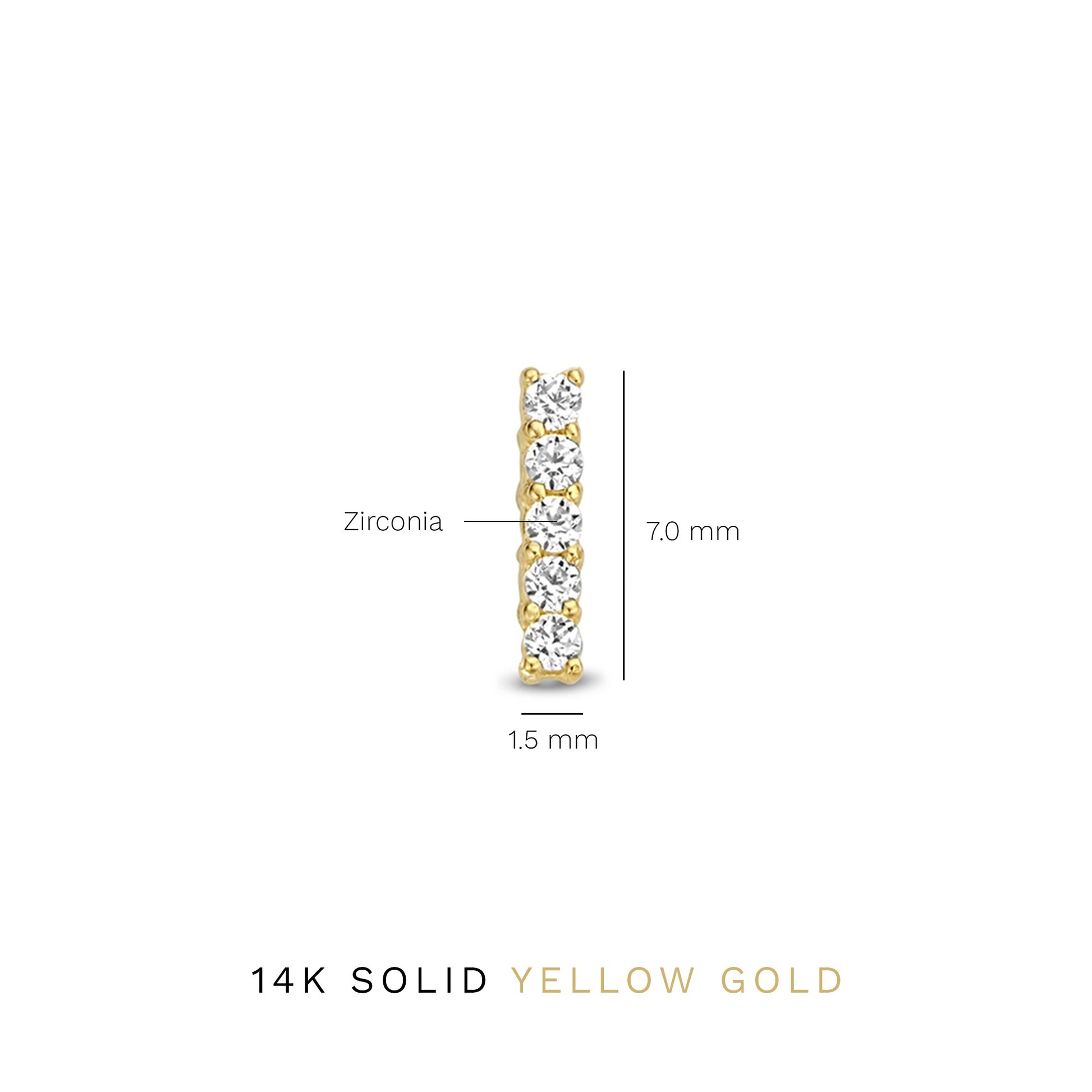Isabel Bernard 14 Carat Golden Rivoli Esmée Earstuds IB360194