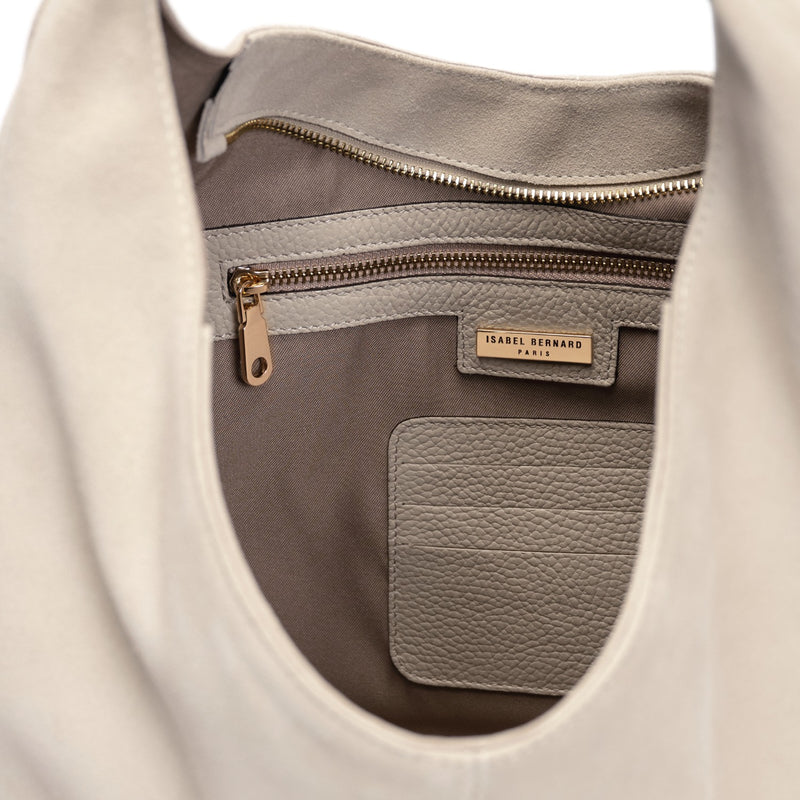 Isabel Bernard Honoré Grace sac bandoulière en suède crème IB25093-170-zoom-