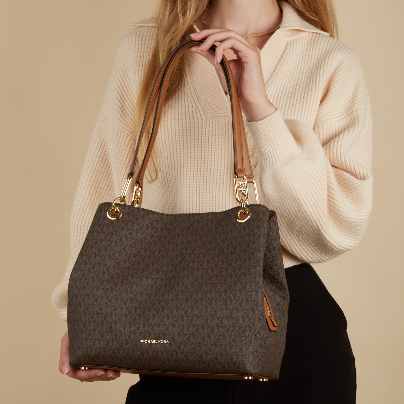 Michael Kors Kensington Brown Shoulder Bag 30F3G8KT7B-252