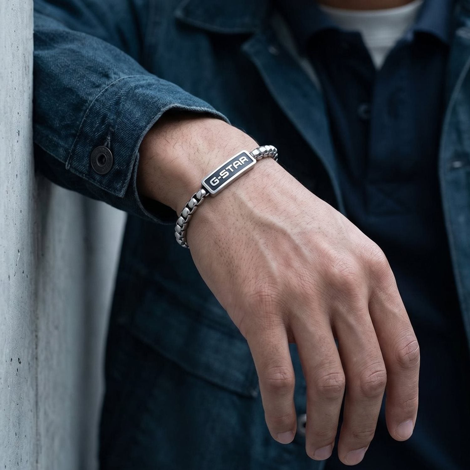 G-Star Floatcore Silver Box Chain Bracelet GSJ.100.02