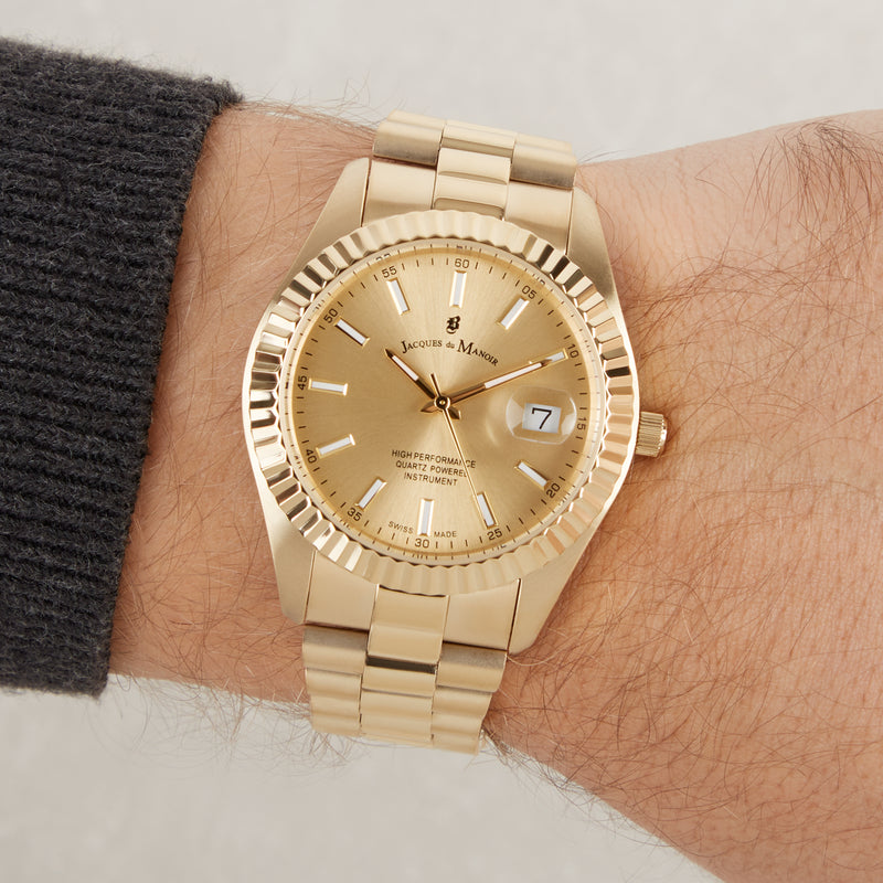 Jacques du Manoir Inspiration Hommes Montre Or JWG03002-zoom-