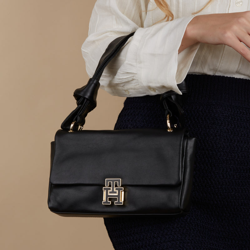 Tommy Hilfiger Pushlock Sac à Bandoulière Noir AW0AW15685BDS-zoom-