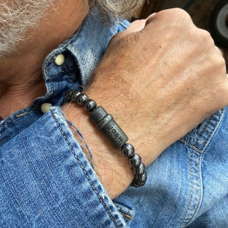 Josh Natural stone Bracelet 09285-BRA-VB/HEMATIT/M-zoom-