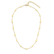 Violet Hamden Luna Ras-du-Cou en Argent 925 Sterling Plaqué Or avec Pièces VH15001