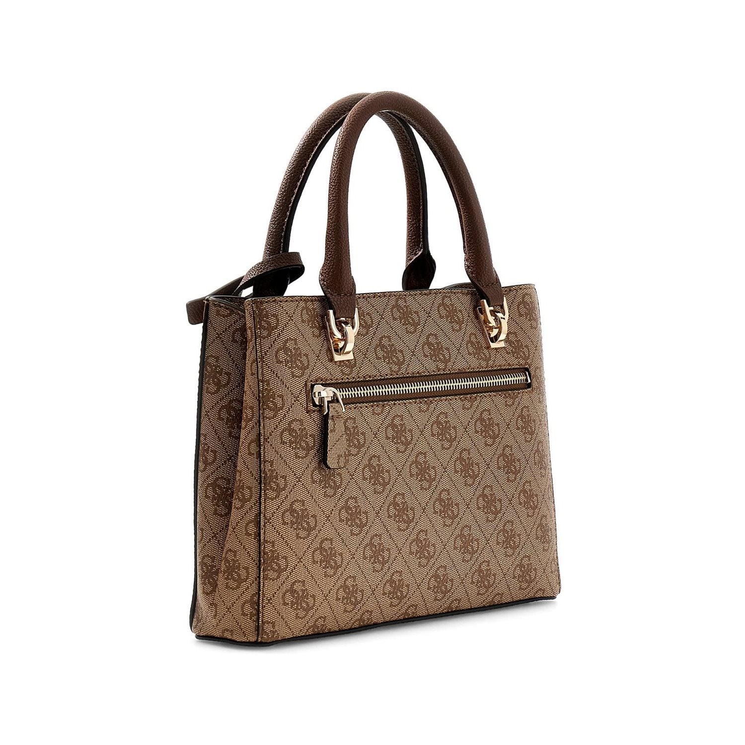 Guess Noelle Latte Logo Brown Sml Multi Comp Handbag HWBG96-72050-LGW