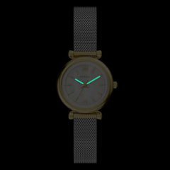 Fossil Carlie Round White Dial Watch ES5463