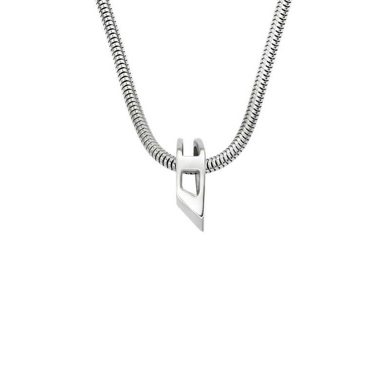 Diesel D Logo Stainless Steel Unisex Necklace DX1672040-zoom-