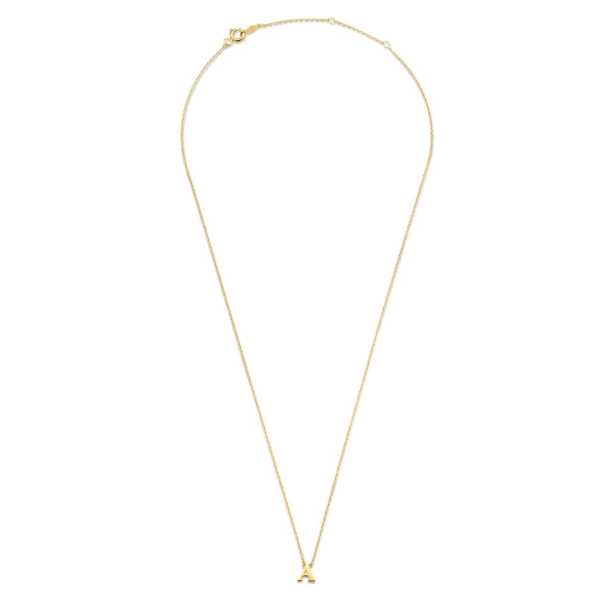 Isabel Bernard 14 Carat Golden Le Marais Chloé Necklace IB340134-A (Letter: A)