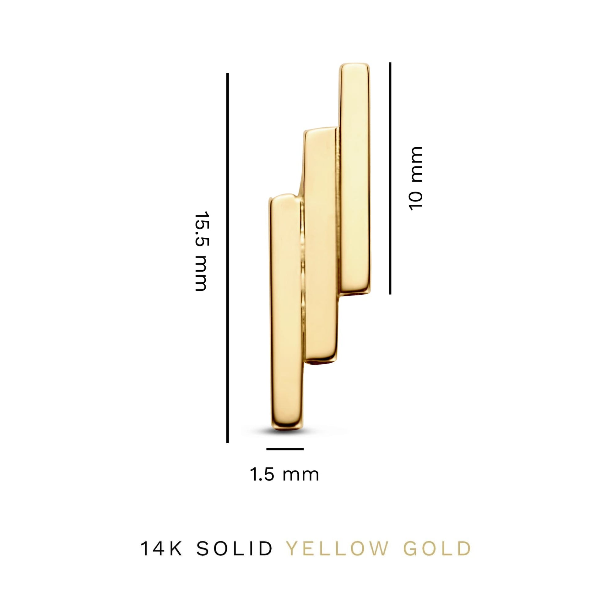 Isabel Bernard Le Marais Rosalie 14 Carat Golden Ear Studs IB360217