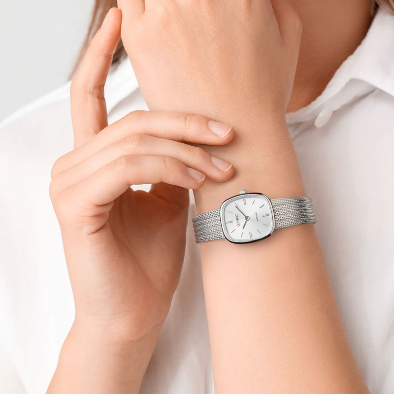 Olympic RetroChic Silver Women's Watch OL73DSS001-zoom-