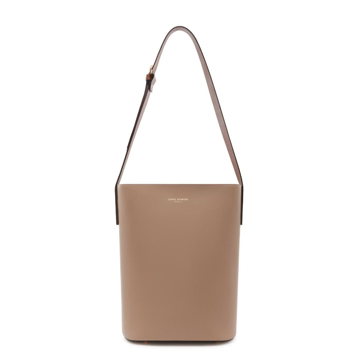 Isabel Bernard Honoré Lora Taupe Calfskin Leather Shoulder Bag IB25085-378