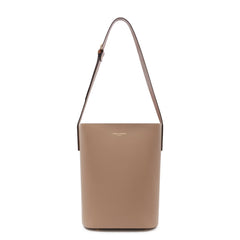 Isabel Bernard Honoré Lora Taupe Calfskin Leather Shoulder Bag IB25085-378