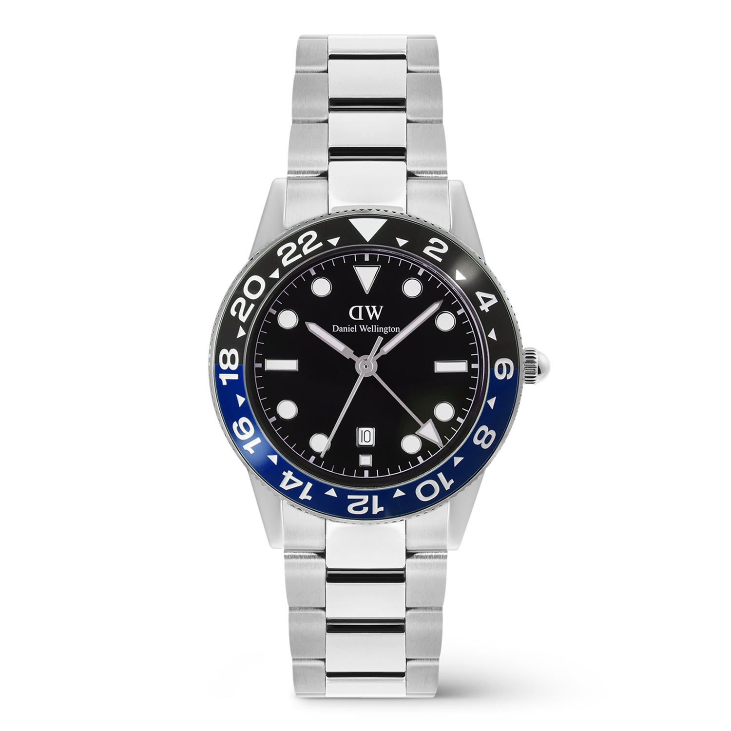 Daniel Wellington Iconic Link Black Blue Ceramic Bezel Men's Watch DW00100921