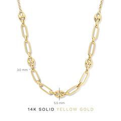 Isabel Bernard Cadeau d'Isabel 14 karat gold necklace and bracelet gift set with chains IB90181