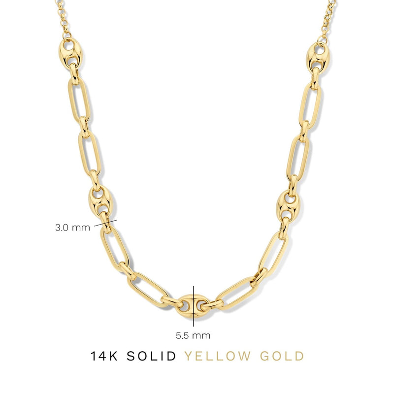 Isabel Bernard Cadeau d'Isabel Coffret cadeau collier et bracelet en or 14 carats avec chaînes IB90181-zoom-