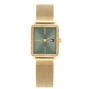 Tommy Hilfiger Tea Montre Femme Dorée et Verte TH1782791