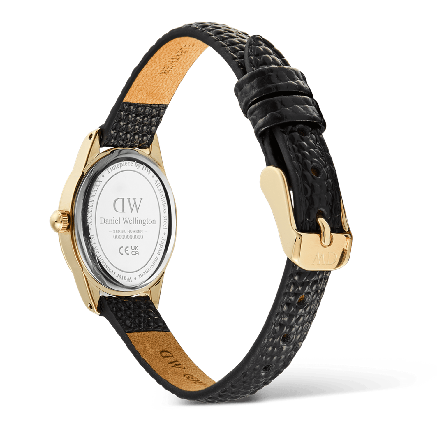 Daniel Wellington Ophelia Mini Black Lizard Unitone Gold-coloured Watch DW00100897