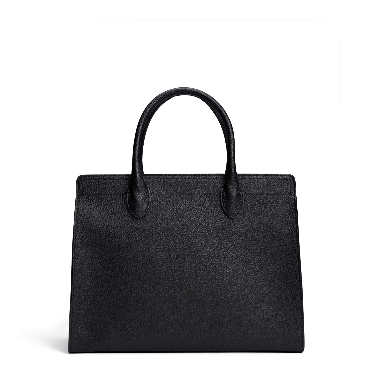 Isabel Bernard Honoré Nadine black calfskin leather handbag with 13 inch laptop compartment IB25110-001-13