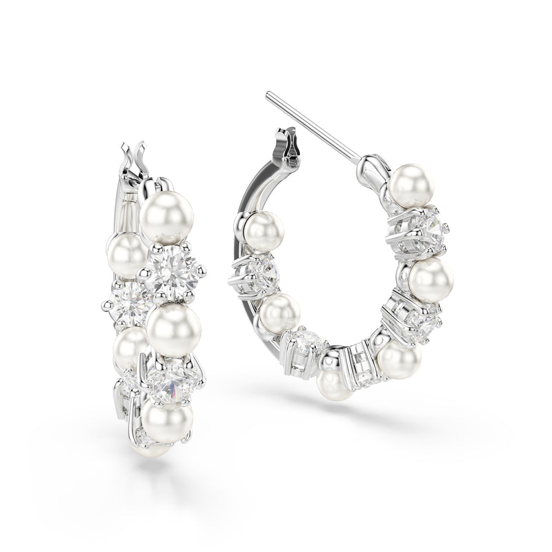 Swarovski Matrix Clous d'oreilles Matrix couleur argent 5709256-zoom-