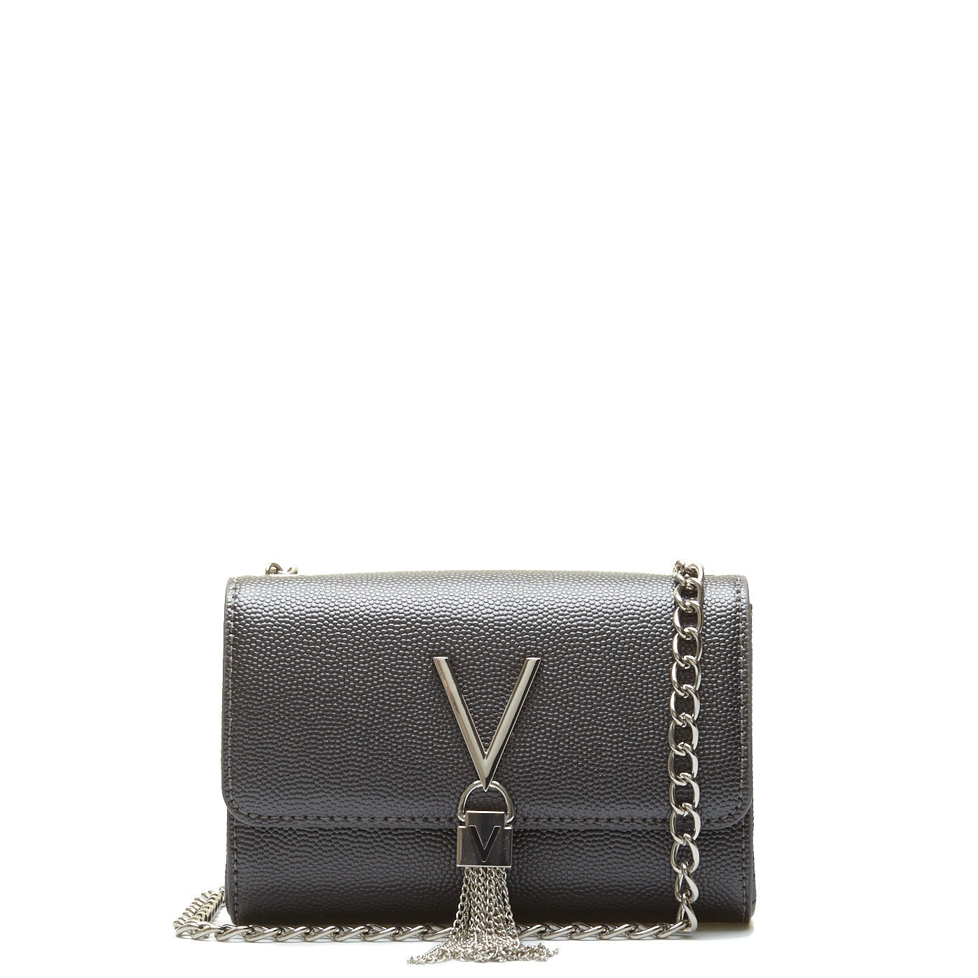 Valentino Bags Divina Grey Crossbody Bag VBS1R403GCANNAFUCIL