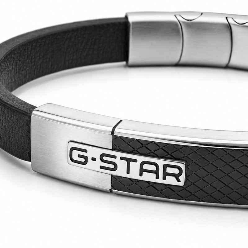 G-Star Mtrx Bracelet en cuir noir GSJ.105.03-zoom-