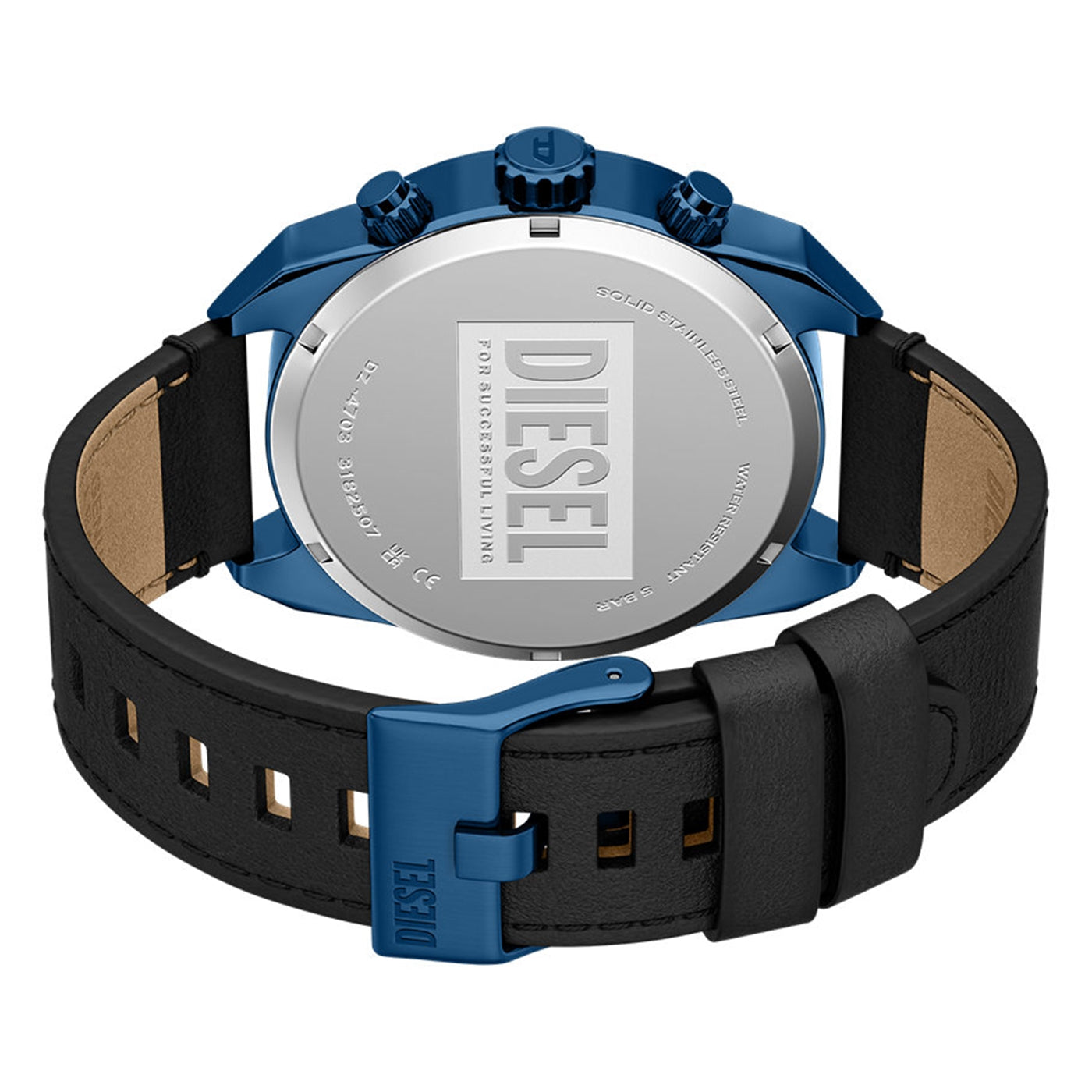 Diesel Spiked Round Dark Blue Dial Watch DZ4703