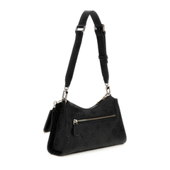 Guess Cresidia Black Logo Top Zip Shoulder Bag HWPD98-88180-BLO