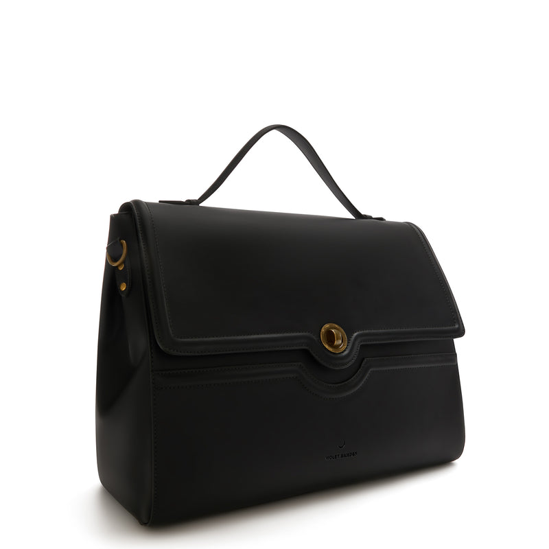 Violet Hamden Essential Bag Sac à Main Noir avec Compartiment pour Ordinateur Portable 16,4 pouces VH21005-zoom-