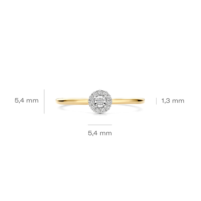 Blush Bague en or 14 carats avec diamants naturels 1678BDI/54-zoom-