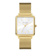 Violet Hamden Dawn Base Montre Carrée Femme Dorée et Argentée VH09024