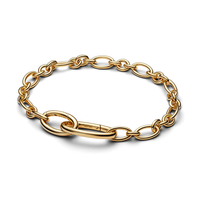 Pandora ME Bracelet Chaîne Openable Oval Plaqué Or 564678C00-zoom-