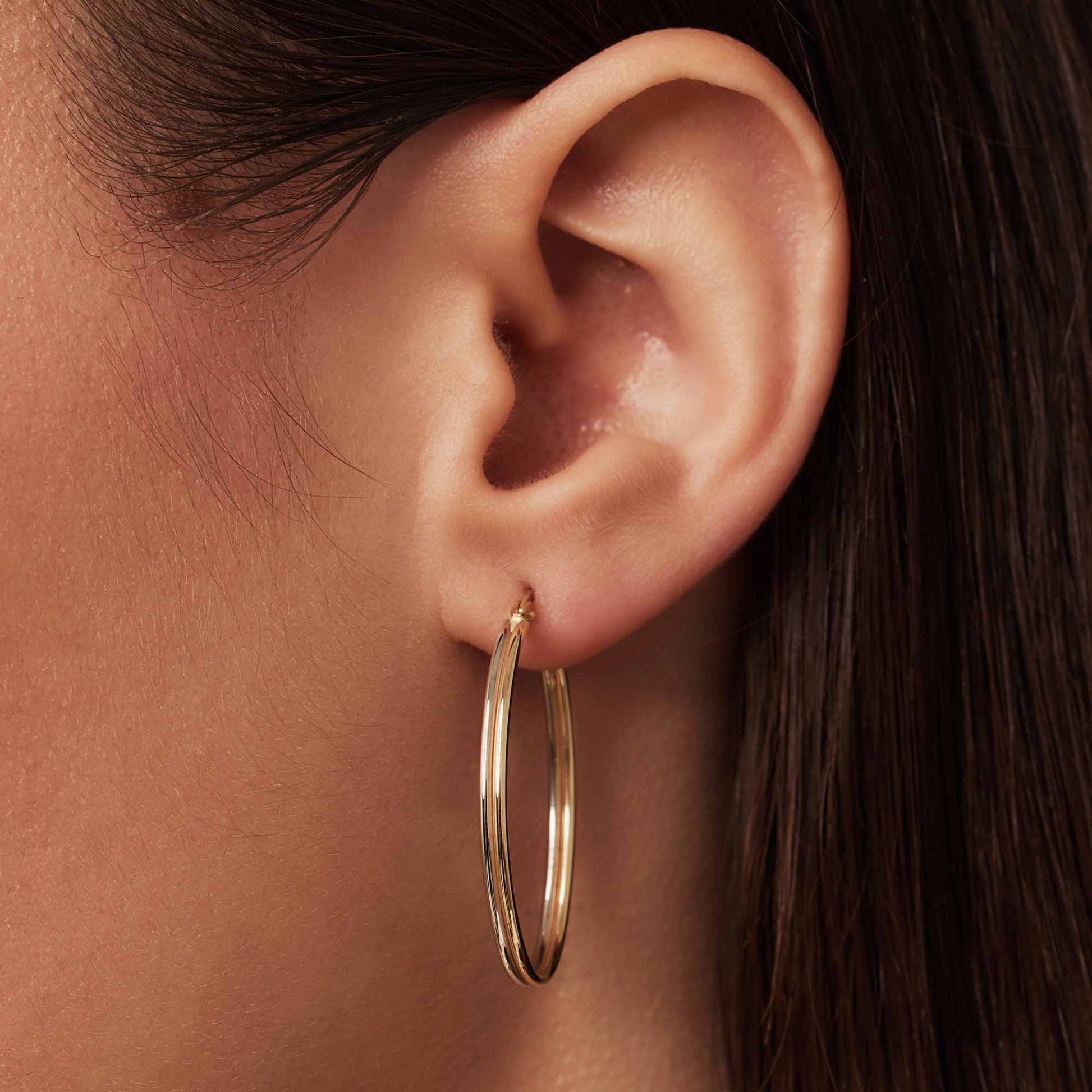 Isabel Bernard Rivoli Flori 14 carat Gold Hoop Earrings IB360257