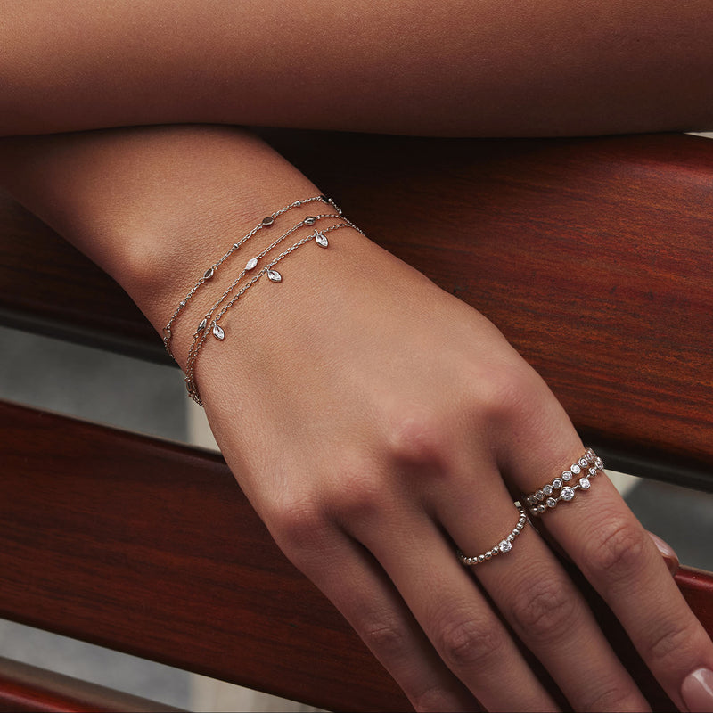 Ania Haie Melodic Poet Silver Multi Rhombus Station Bracelet S AH-B066-03H-zoom-