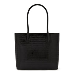 Isabel Bernard Honoré Lysanne Croco Black Calfskin Shopper IB25024