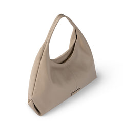 Isabel Bernard Honoré Grace taupe calfskin leather shoulder bag IB25093-078
