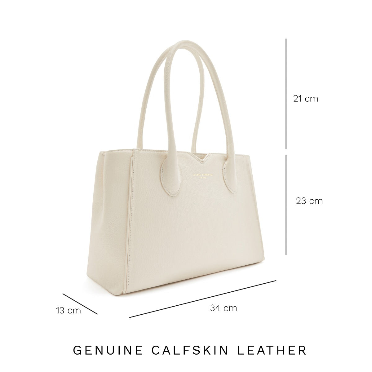 Isabel Bernard Honoré Cloe Midi Crème Kalfsleren Handtas IB25082-070