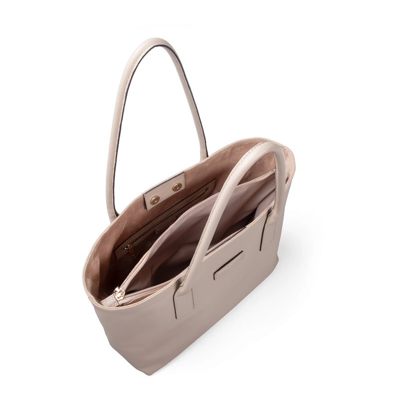 Isabel Bernard Honoré Elin Taupe Sac À Épaule En Cuir De Veau IB25111-078-zoom-